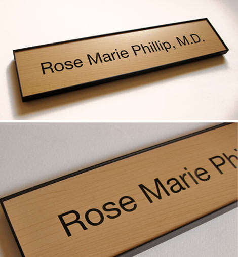Rich Wood Office Signs